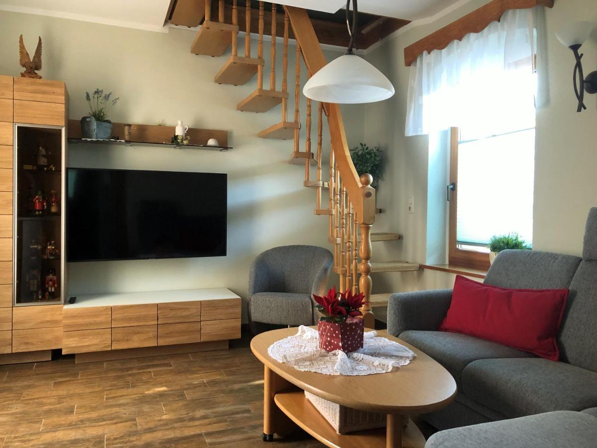 Ferienhaus Erzgebirge "An Der Trebe" Mit Kamin Und Sauna Neuhausen am Rheinfall Dış mekan fotoğraf